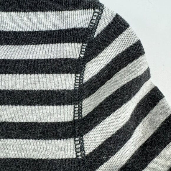 Ralph Lauren Chaps Active Shift Dress Gray Stripes Size S Short Sleeve T-Shirt - Picture 6 of 11